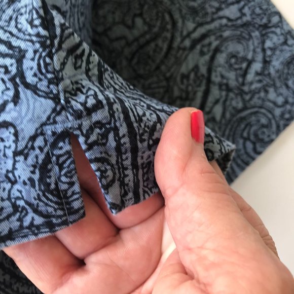 J. Jill Cropped Pants 12 Blue Straight Leg Cotton Blend Casual Front Zip… - Picture 9 of 12